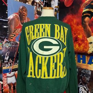 Vintage 90s Green Bay Packers Football NFL Crewneck Sweatshirt Mens Sz 2XL‎